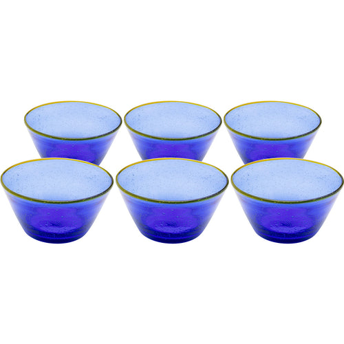 Kare Design Kommen Bubbles blauw (6/set)