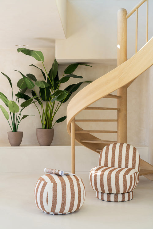 J-Line bloempot Rond - keramiek - taupe - extra large