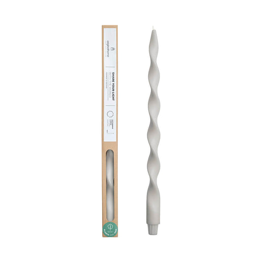 Originalhome spiraalkaars 40 cm - lichtgrijs