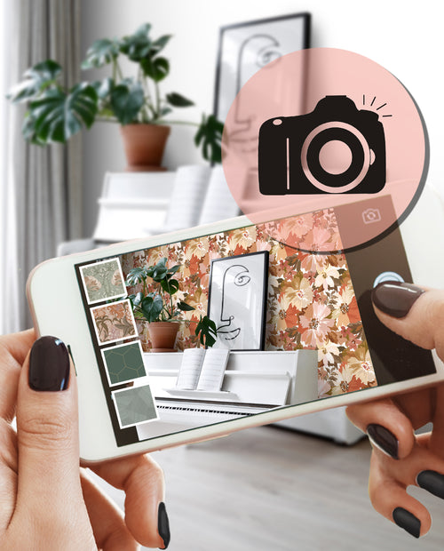 ESTAhome behang bloemen terracotta - 50 x 900 cm - 131265 - vtwonen shop