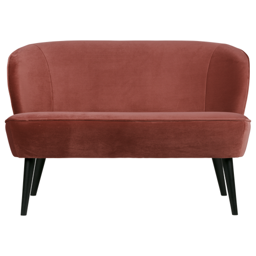 WOOOD bankje Sara - Velvet - Bordeauxrood - 73x110x72