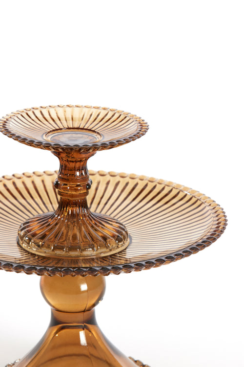 Light & Living etagere BURONDA - Ø25x23cm - bruin