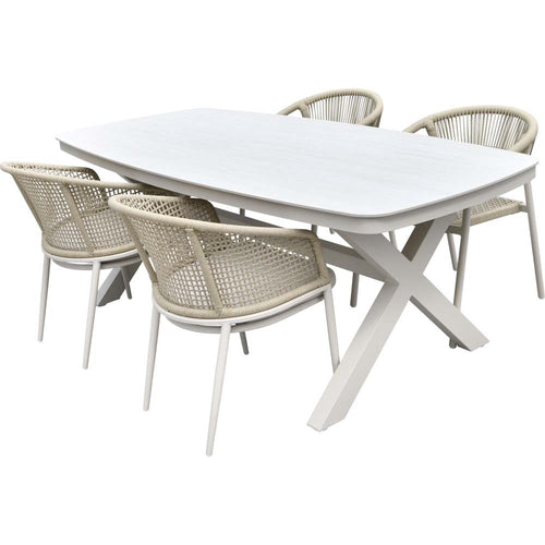 Lesli Living tuintafel Davos - beige - 200x100cm