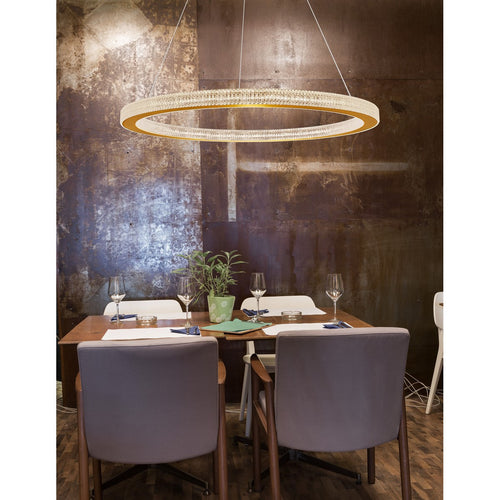 Merano Cincinnati Geïntegreerde LED Hanglamp Plafondlamp Antiek Goud Messing Aluminium LED 80W 4452Lm 3000K