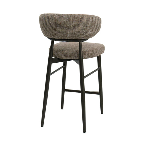 DÉJA Living Barstoel Milan - Taupe/Brons - Zithoogte 65cm - Set van 2