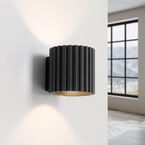Sollux Lighting Wandlamp AURA zwart G9 - 10x12x10cm
