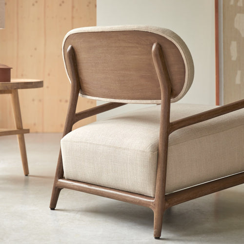 Tikamoon Fauteuil van massief mindi - Beige