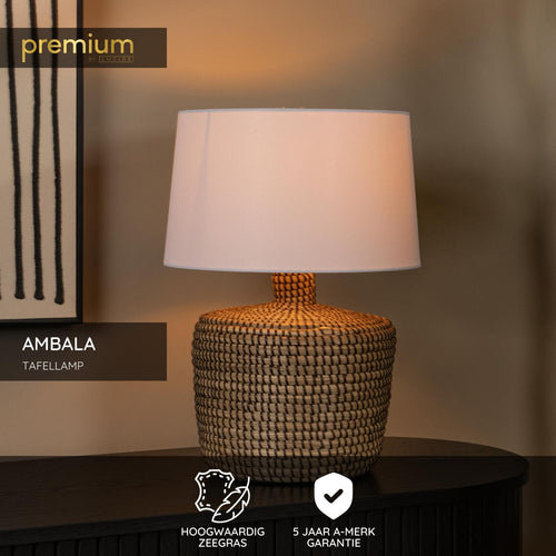 Lucide tafellamp AMBALA - 1xE27 - Naturel