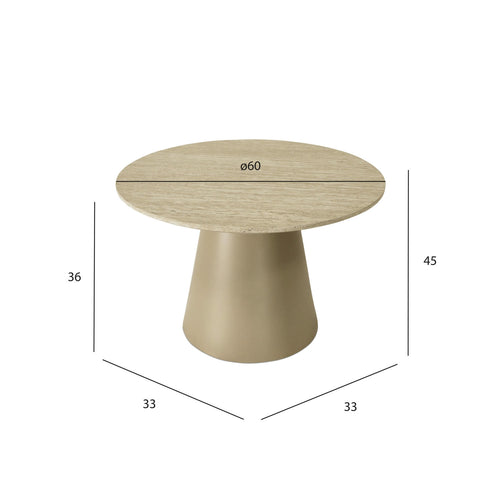 Furnhouse ronde salontafel Tango - Beige - Ø 60 cm