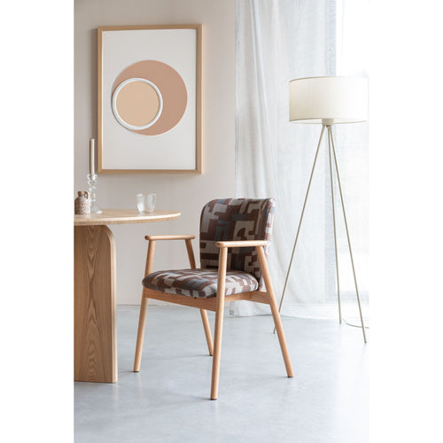 Housecraft Living Kenna Eetkamerstoelen met armleuning bruin - Set van 2 - vtwonen shop