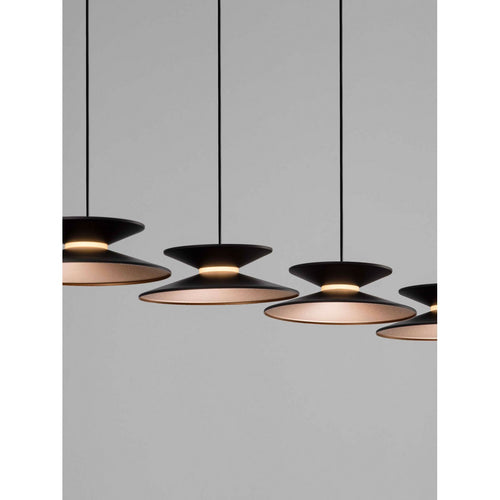 Nova Luce MORPHI Hanglamp voor aan het plafond, kleur Sandy Black, Gold Triac dimbare LED 245W 800lm 3000K