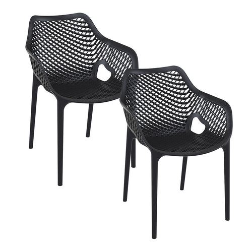 Garden Impressions tuinstoel Air XL design zwart - 2 stuks - vtwonen shop
