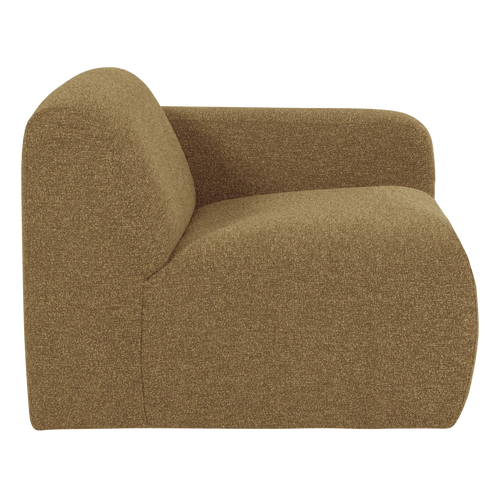 WOOOD 1-zits bank arm rechts Mojo Base - Bouclé - Geel/Bruin - 74x105x97