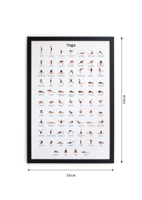 Zwarte lijst met kader 40x30 yoga - vtwonen shop