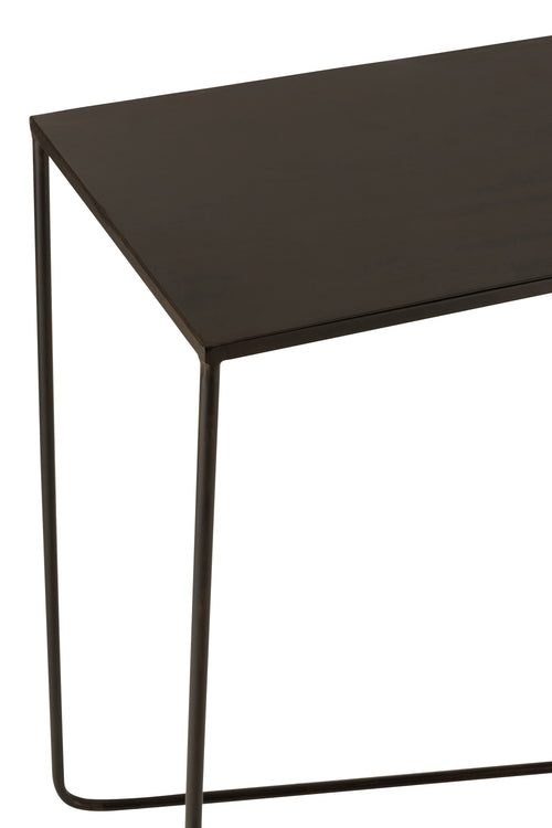 J-Line console Rechthoek Kruis Frame - metaal - zwart