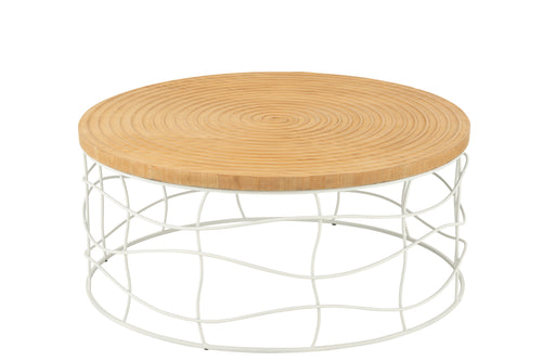 J-Line salontafel - ijzer/hout - naturel/wit - vtwonen shop