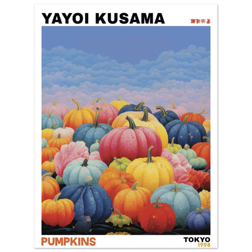 Artfulprints Poster Yayoi Kusama - Pumpkins   - 30x40 cm - Meerkleurig