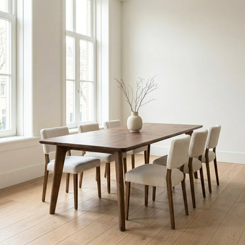 DÉJA Living Eettafel Mitchel - Rechthoek Donkerbruin Hout - 200x100x76cm