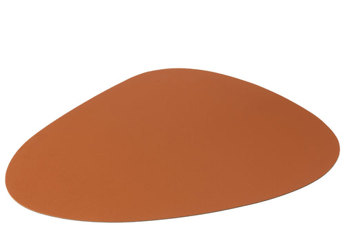 J-Line placemat Steen - kunststof - zwart - 6 stuks