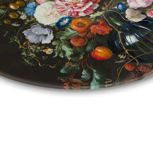 Reinders glasschilderij De Heem - Stilleven op vaas - Ø 70cm