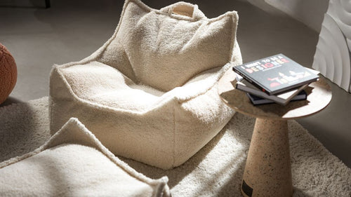 Wigiwama Vierkante Poef - Crème - vtwonen shop