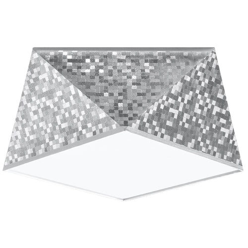 Sollux Lighting Plafondlamp HEXA 25 zilver - 25x25x15cm