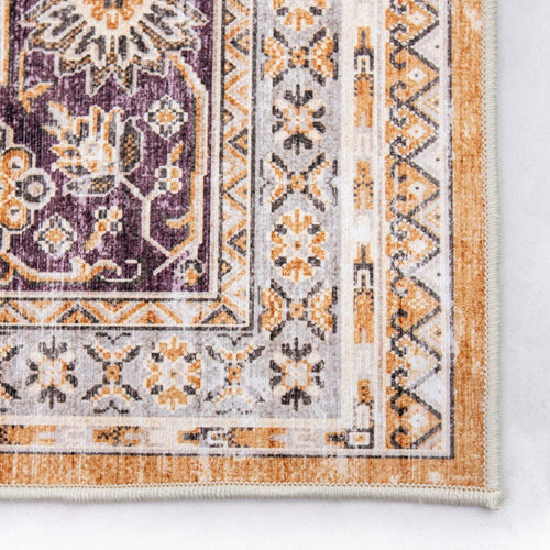 Interieur05 Vintage vloerkleed Nomad Camel/Aubergine