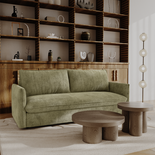 Premium Interiors - Express-slaapbank AVA - kruisbinding vintage groen 178cm