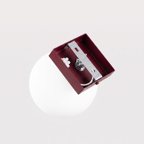 Sollux Lighting Plafondlamp YOLI 1 bordeaux - 12x12x14,5cm