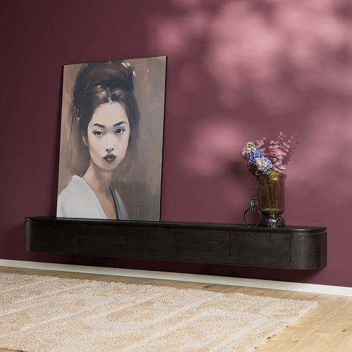 Starfurn Tv-meubel Excellent - Zwart Hout - 280x35x30cm