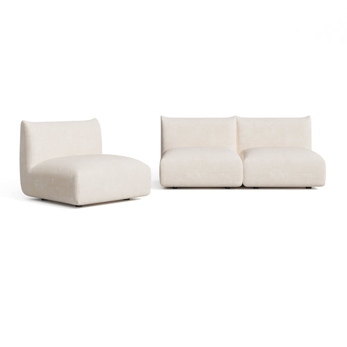 Sia Home -  NOOMA - Chenille fluweel - Crème - 291cm - vtwonen shop