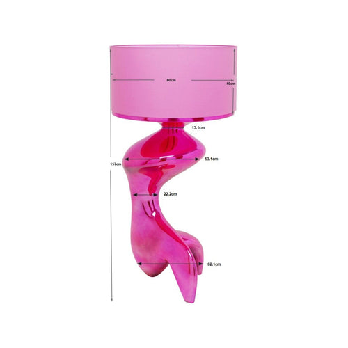 Kare Design Vloerlamp Flow Figure 157cm roze