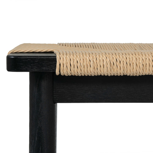 Furnhouse bankje Prime - Zwart - Papiergaren - 35x110x47