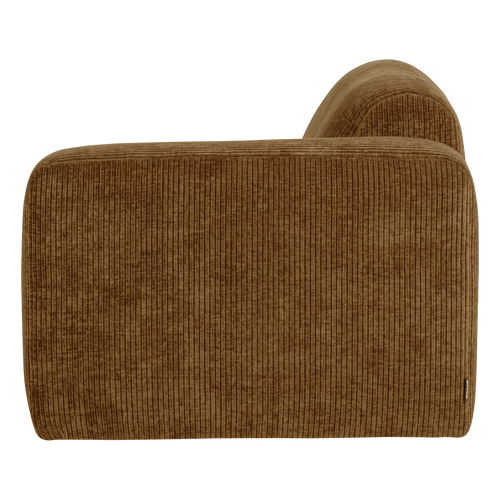 WOOOD 1-zits bank arm rechts Mojo Base - Ribstof - Honinggeel - 74x105x97