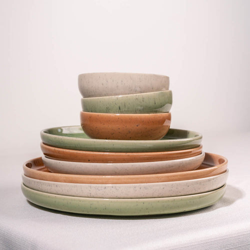 Salt & Pepper - Plat bord 22xH2,5cm sage Blush - Set van 4