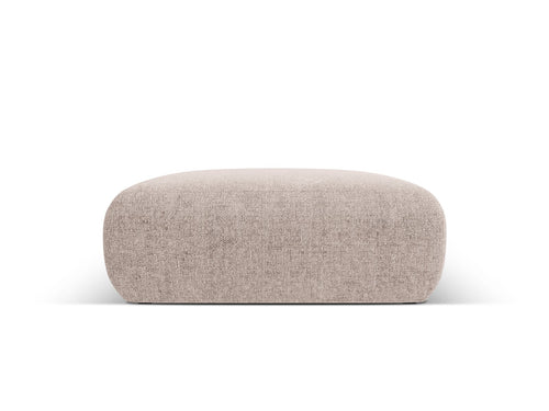 Cosmopolitan Design Poef Nolio 2-zits, chenille, beige - 100x100x36cm