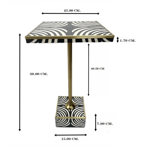 Kare Design Bijzettafel zebra 25x25cm