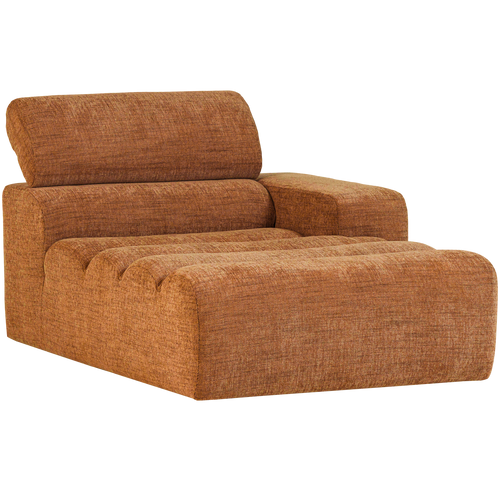 WOOOD chaise longue element arm rechts Novi - Polyester -Oranje Melange - 86x109x173 - vtwonen shop