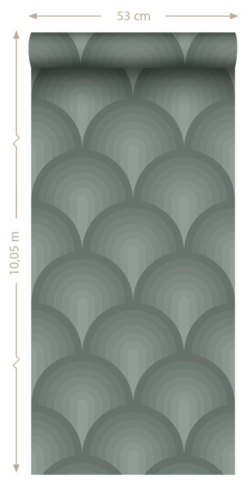 ESTAhome behang 3D-motief celadon groen - 50 x 900 cm - 131122 - vtwonen shop