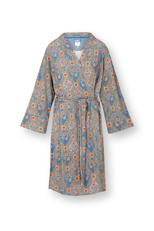 Pip Studio - Naomi Kimono Dames - Ornamento - Blauw - M