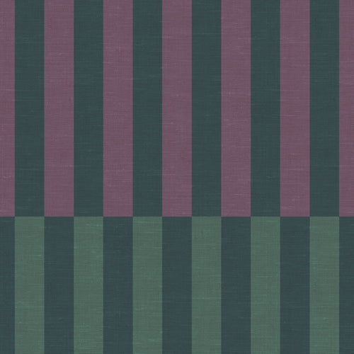 ESTAhome behang linnen-look strepen paars en blauw - 50 x 900 cm - 132248