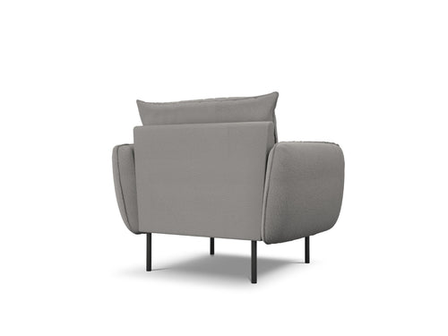 Cosmopolitan Design Fauteuil Vienna boucle, grijs - 94x97x95cm