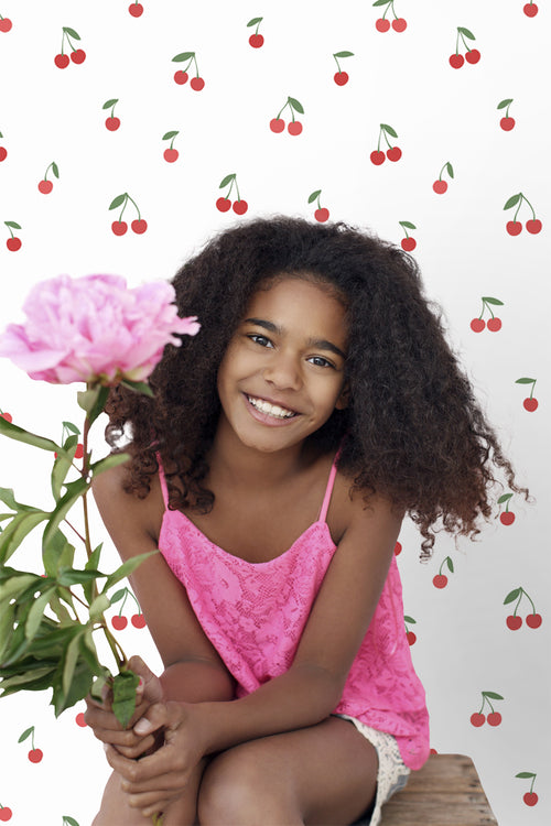 ESTAhome behang kersen wit en rood - 50 x 900 cm - 131652 - vtwonen shop