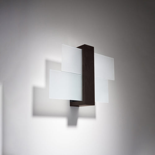 Sollux Lighting Wandlamp FENIKS 1 wengé - 43x12x30cm