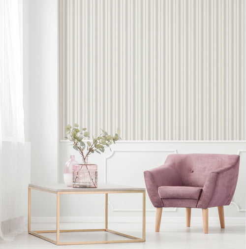 Sanders & Sanders behang strepen grijs en beige - 53 cm x 10.05 m - 640700