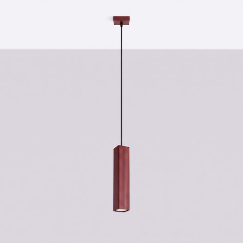 Sollux Lighting Hanglamp RAYO 1 bordeaux - 8x8x118cm