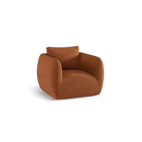Cosmopolitan Design - Fauteuil Nimes boucle terracotta - 87x95.5x80cm