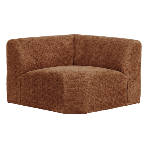 WOOOD hoekelement recht Mojo Base - Wollig - Roestbruin - 74x105x105