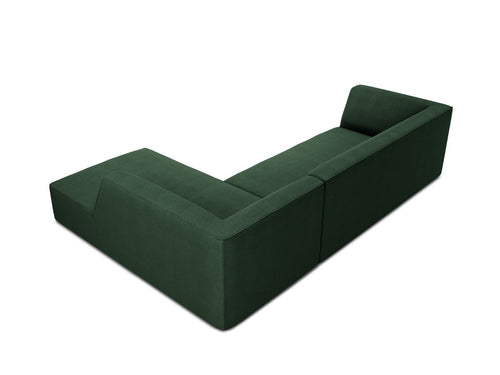 Micadoni rechter hoekbank Ruby 4-zits, structurele stof, groente - 180x273x69cm
