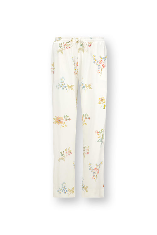 Pip Studio - Belin Lange pyjamabroek - Dames - Blossom Chique - Wit - XS - vtwonen shop